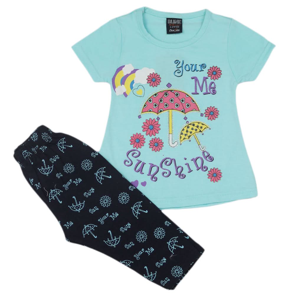 Girls Pajama Suit - Light Blue, Kids, Girls Sets And Suits, Chase Value, Chase Value