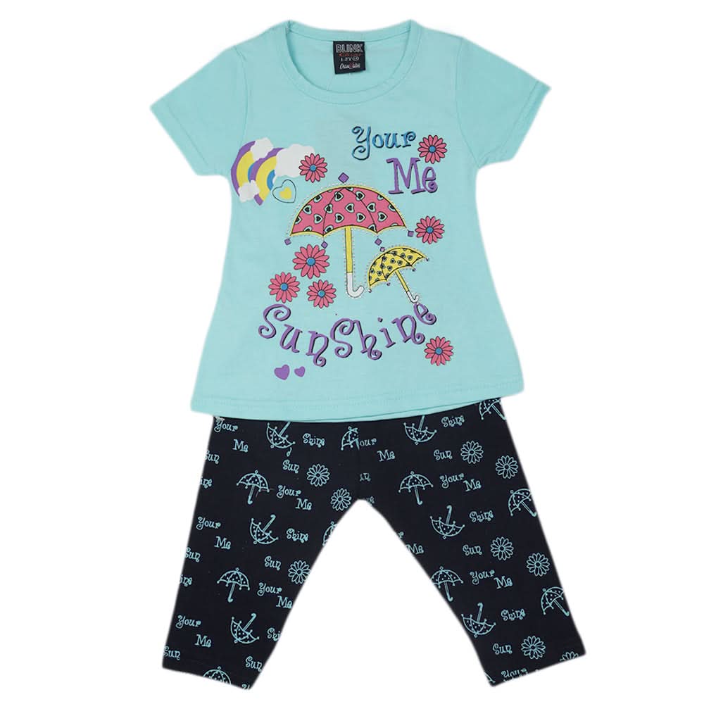 Girls Pajama Suit - Light Blue, Kids, Girls Sets And Suits, Chase Value, Chase Value