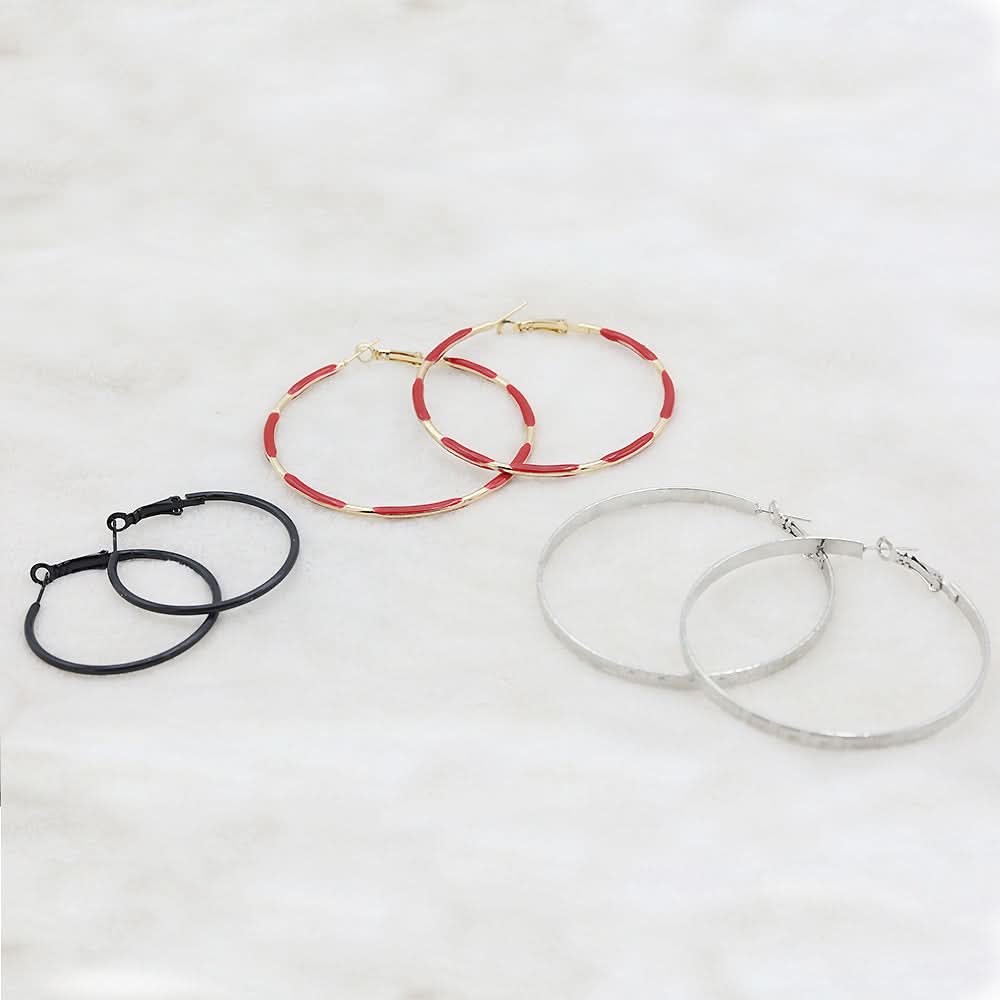 Women's Ear Bali - Red, Women, Earrings & Tops, Chase Value, Chase Value
