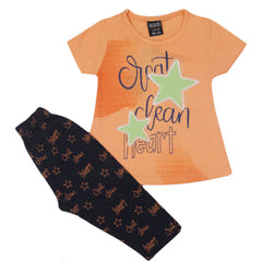 Girls Pajama Suit - Orange, Kids, Girls Sets And Suits, Chase Value, Chase Value