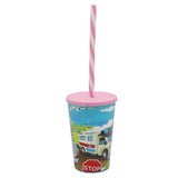 Cup with Double Colour Straw - Cars, Home & Lifestyle, Glassware & Drinkware, Chase Value, Chase Value
