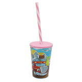 Cup with Double Colour Straw - Cars, Home & Lifestyle, Glassware & Drinkware, Chase Value, Chase Value