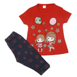 Girls Pajama Suit - Red, Kids, Girls Sets And Suits, Chase Value, Chase Value