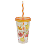 Decorated Tumbler with Straw - Fruits, Home & Lifestyle, Glassware & Drinkware, Chase Value, Chase Value