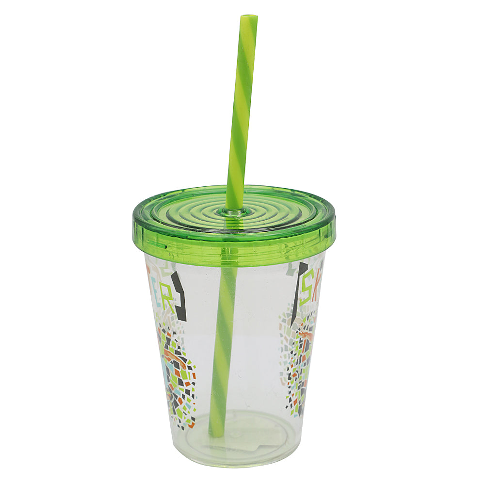 Pipetli Bardak-Desenli - Skater, Home & Lifestyle, Glassware & Drinkware, Chase Value, Chase Value