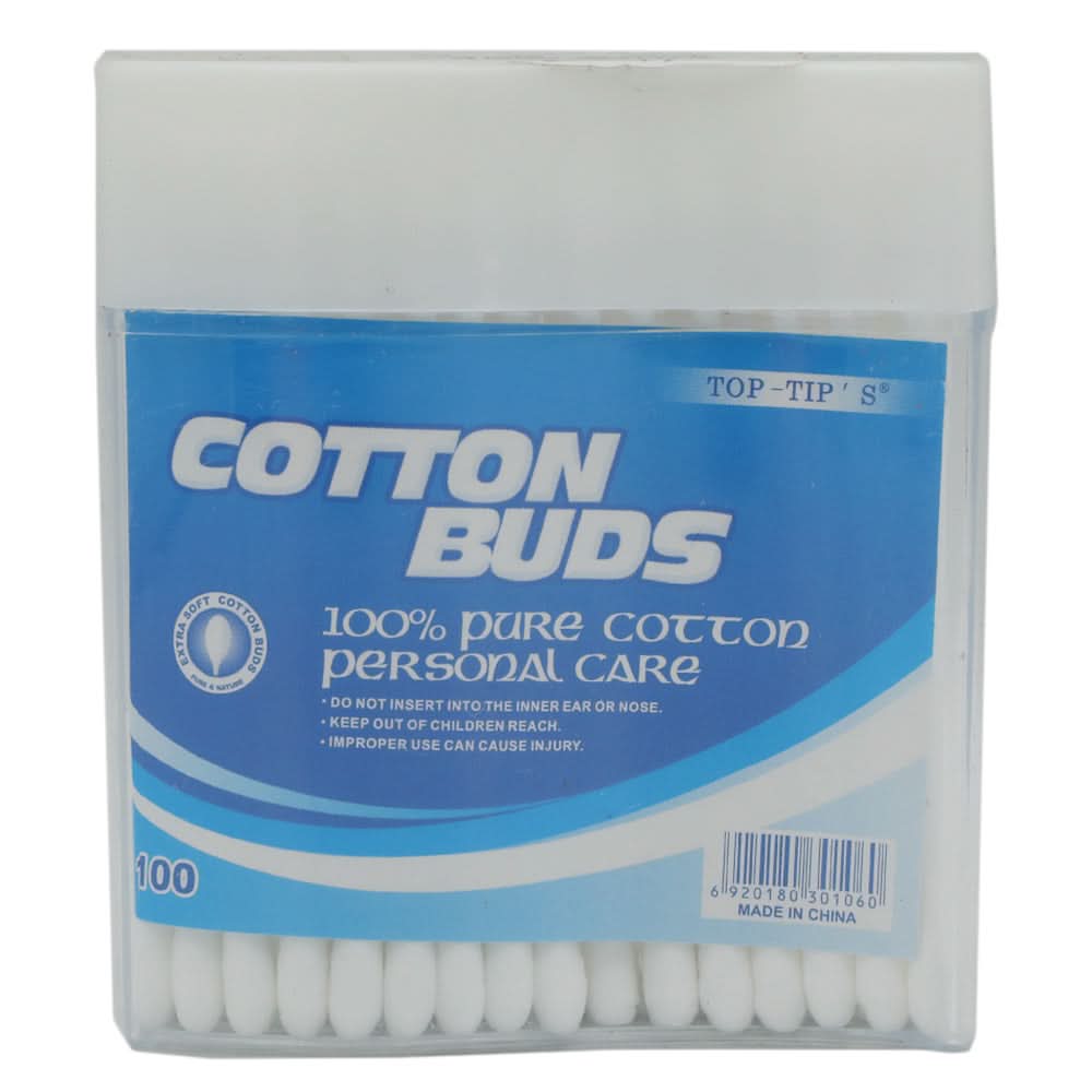 Cotton Buds 100Pcs - White, Beauty & Personal Care, Health & Hygiene, Chase Value, Chase Value
