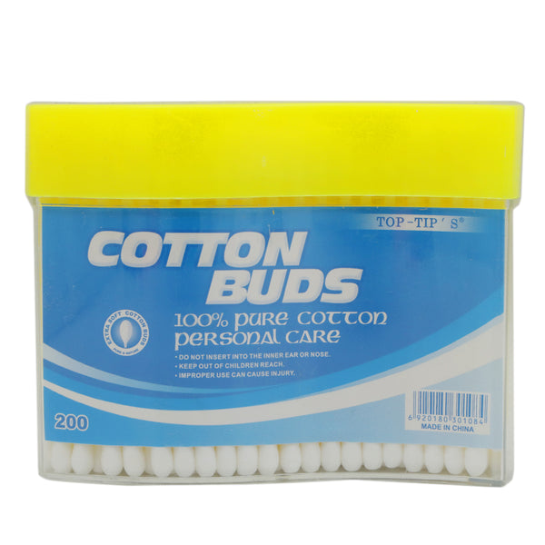 Cotton Buds 200Pcs - Yellow, Beauty & Personal Care, Health & Hygiene, Chase Value, Chase Value