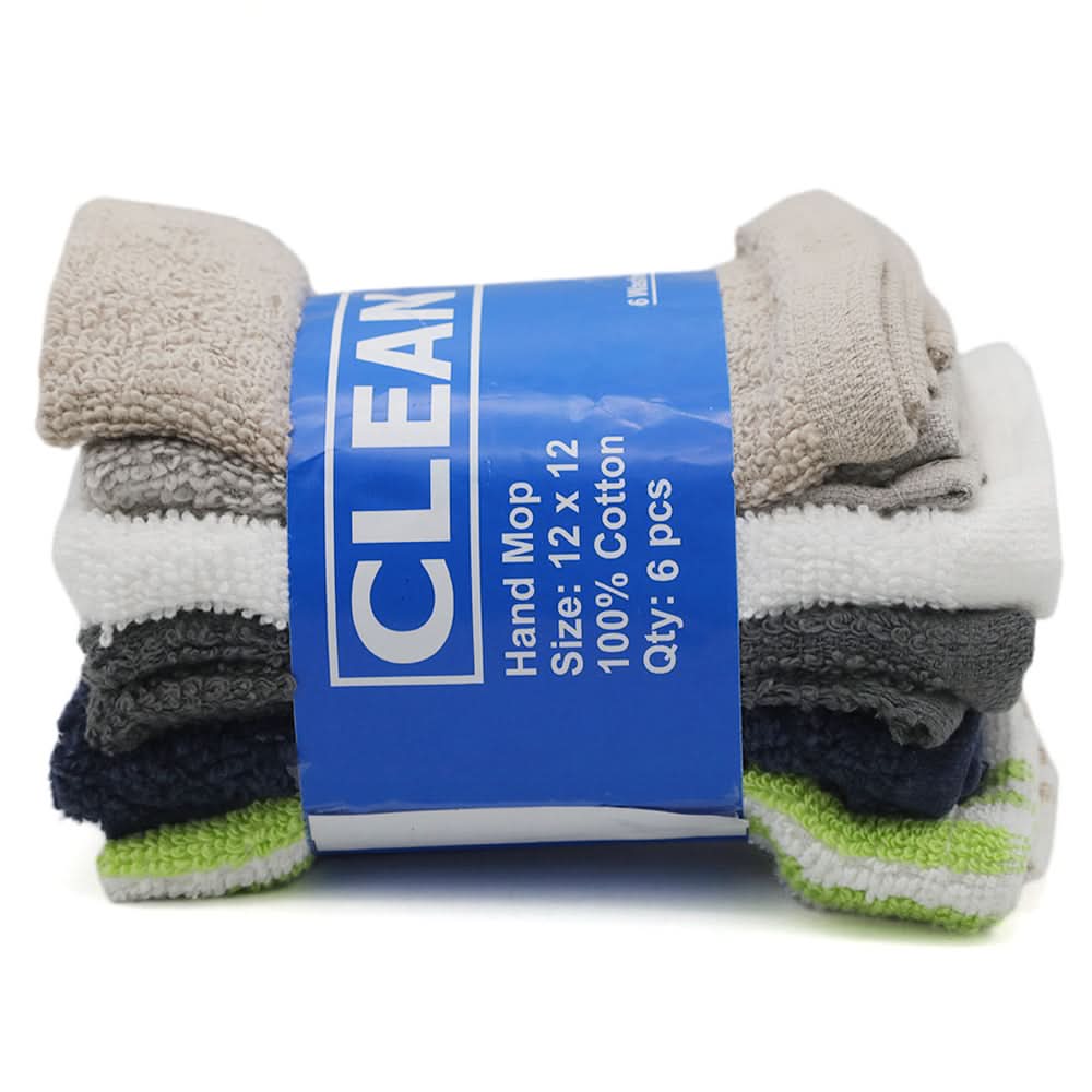 Hand Mops Pack Of 6 - Multi, Home & Lifestyle, Kitchen Towels, Chase Value, Chase Value
