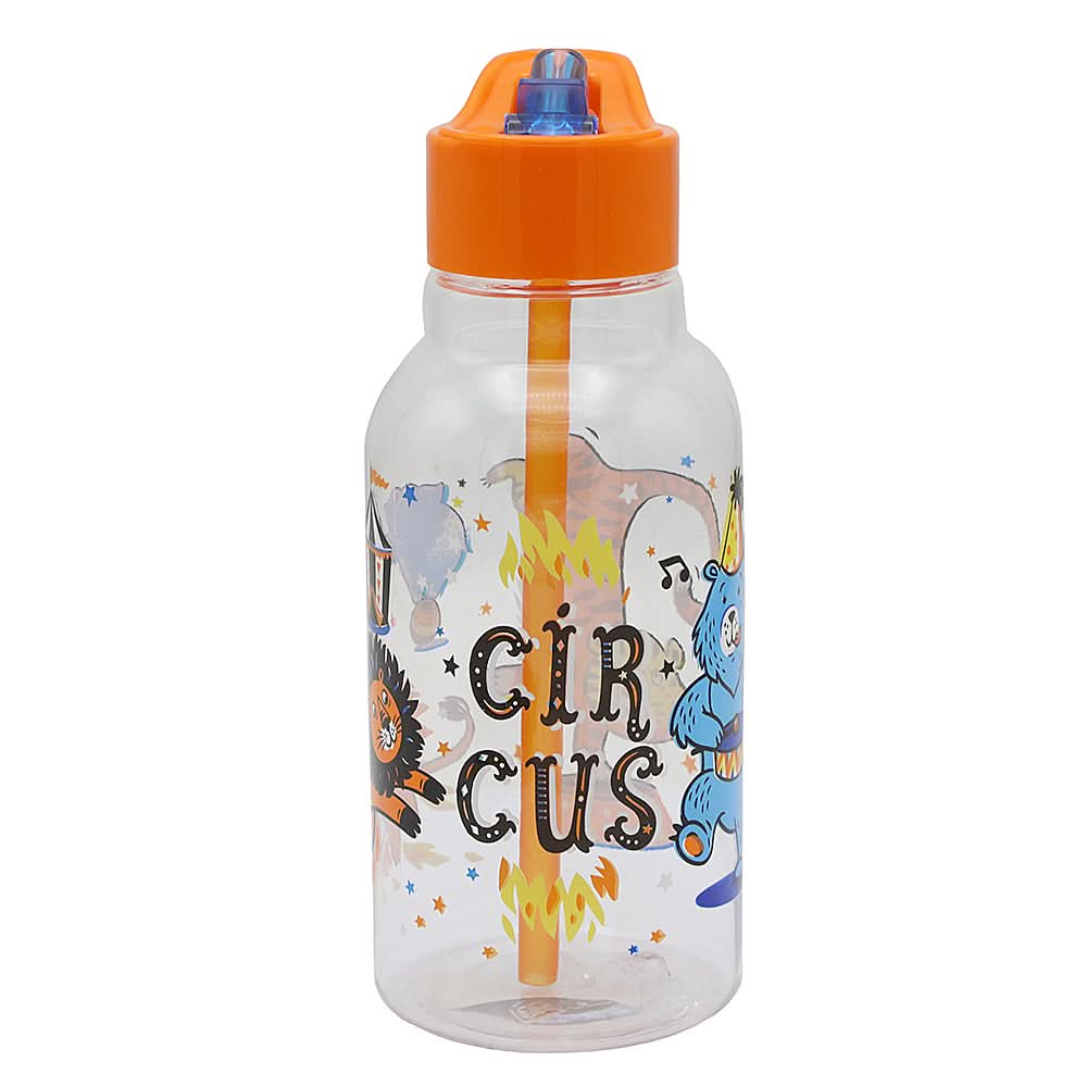 Patterned Bottle with Straw - Circus, Kids, Tiffin Boxes And Bottles, Chase Value, Chase Value