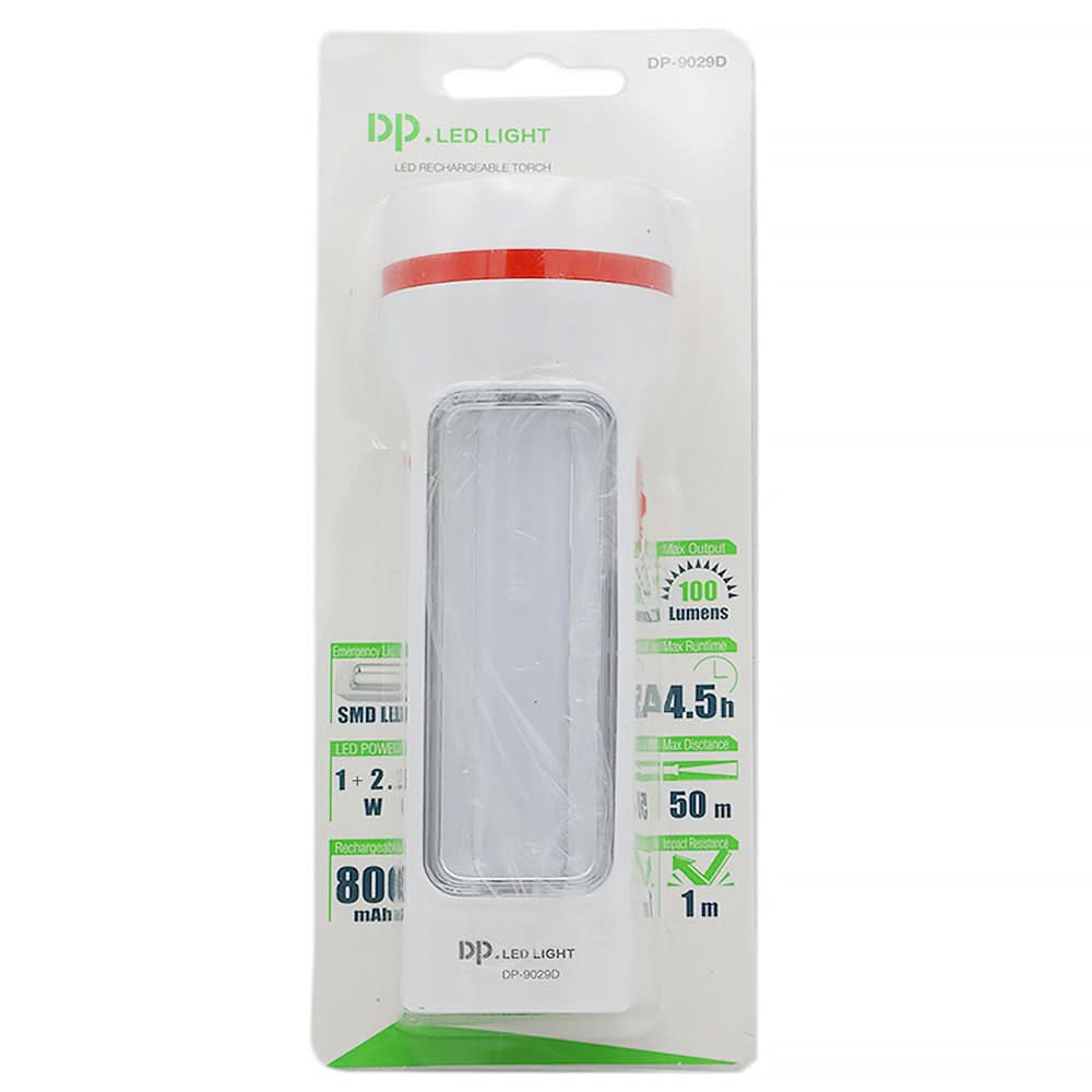 Rechargabl 15LED Torch DP-9029D - White, Home & Lifestyle, Emergency Lights & Torch, Chase Value, Chase Value