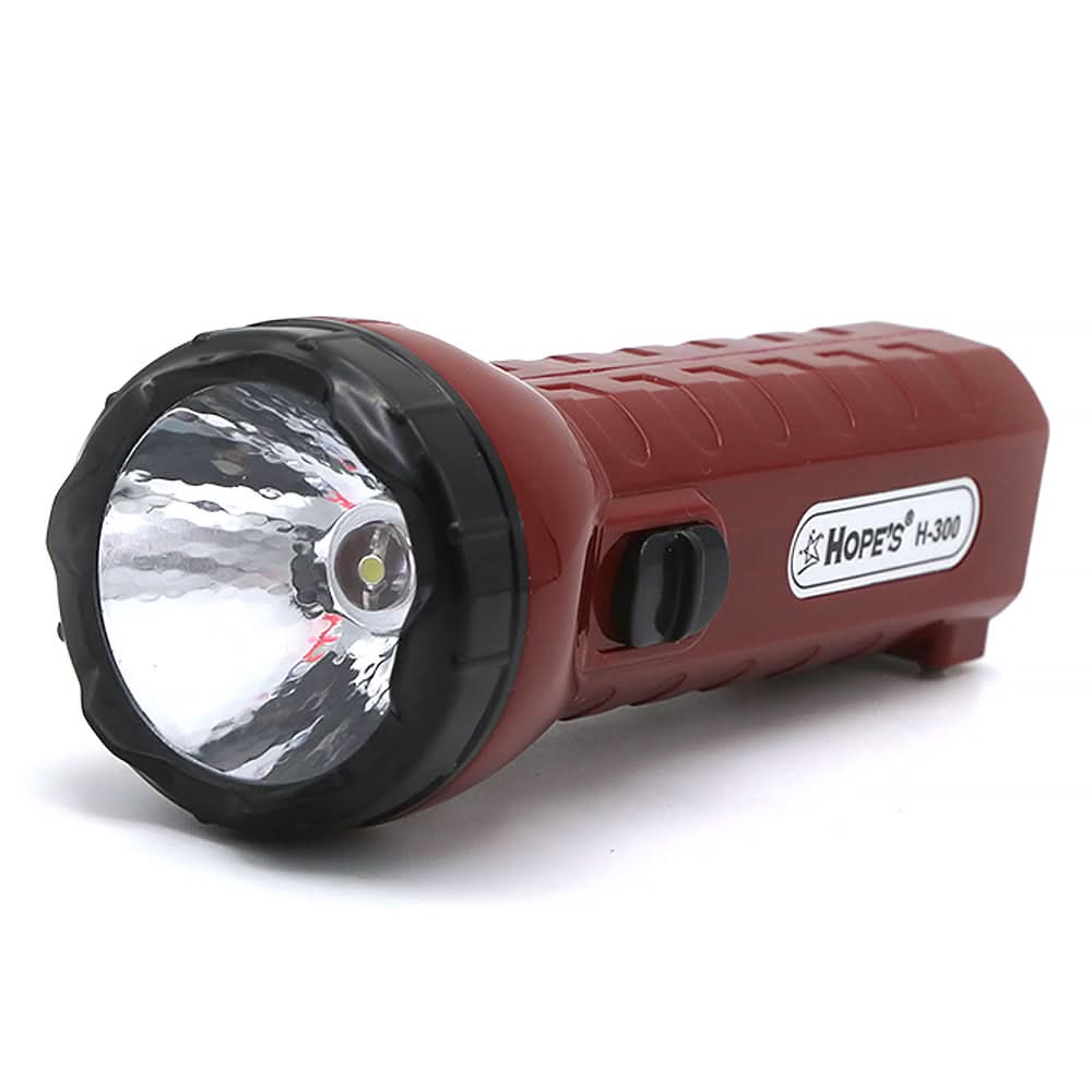Hopes 1 LED Torch H-300 - Maroon, Home & Lifestyle, Emergency Lights & Torch, Chase Value, Chase Value