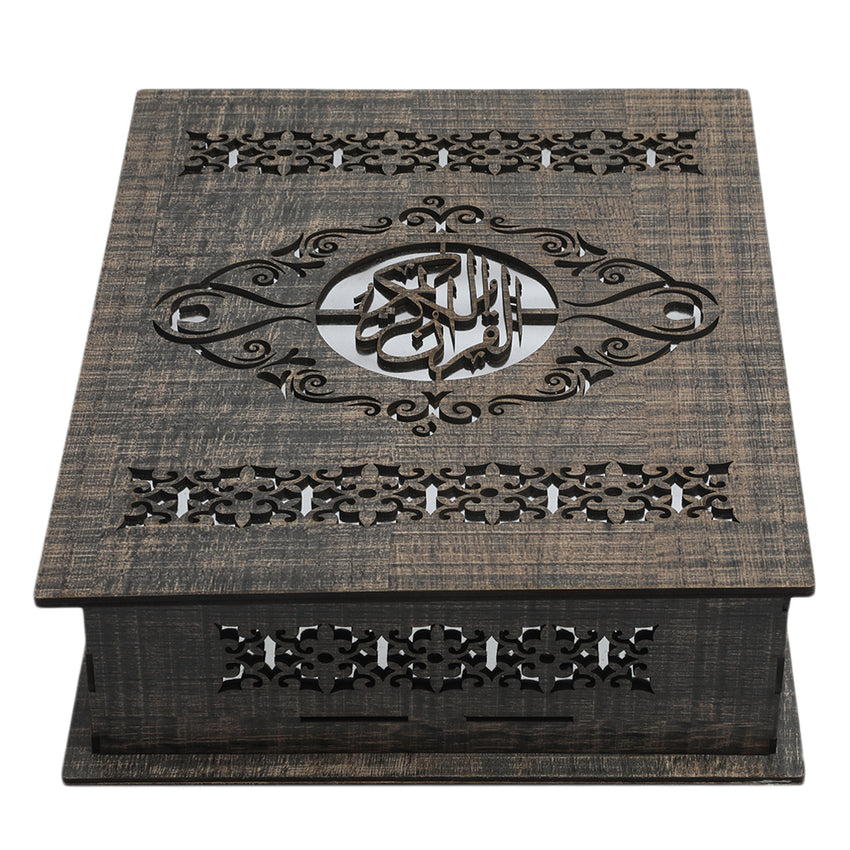 Quran Box Wooden With Rehal - Grey, Home & Lifestyle, Accessories, Chase Value, Chase Value