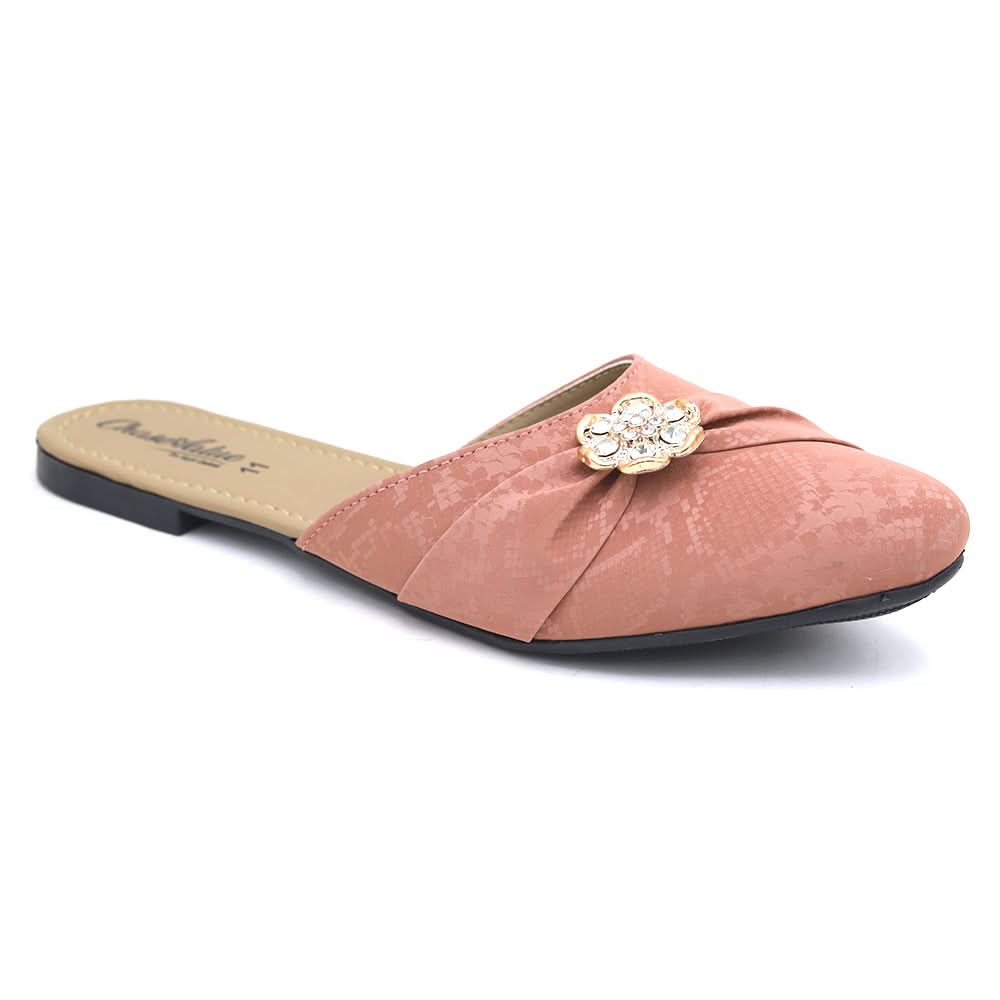 Women's Backless Slipper - Peach, Women, Slippers, Chase Value, Chase Value