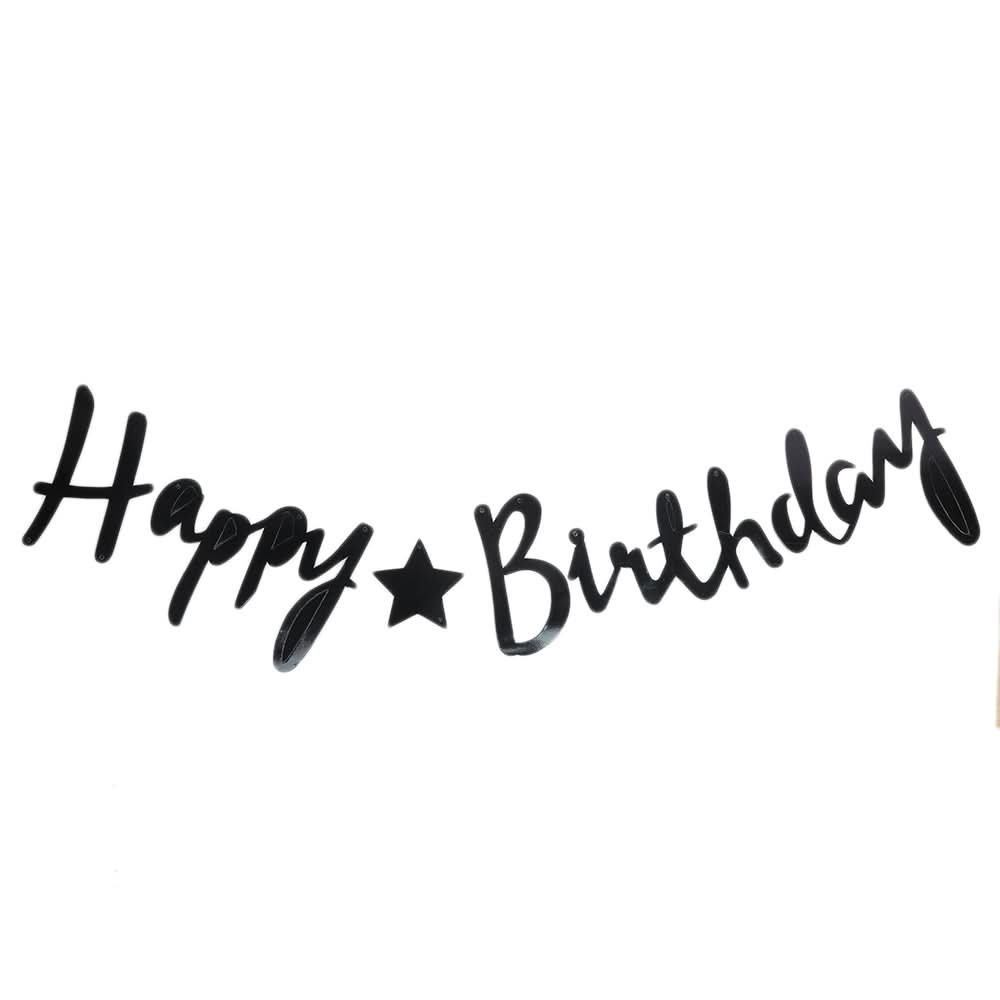 Happy Birthday Bunting - Black, Home & Lifestyle, Decoration, Chase Value, Chase Value