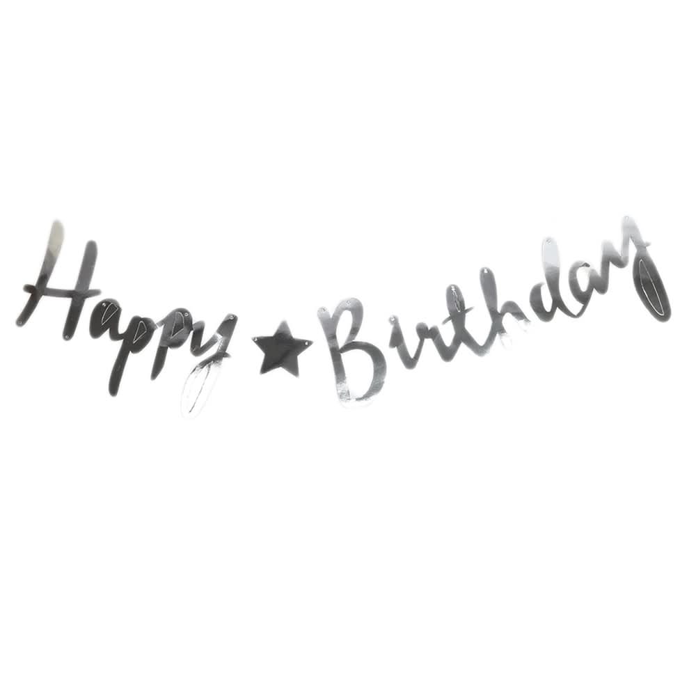 Happy Birthday Bunting - Silver, Home & Lifestyle, Decoration, Chase Value, Chase Value
