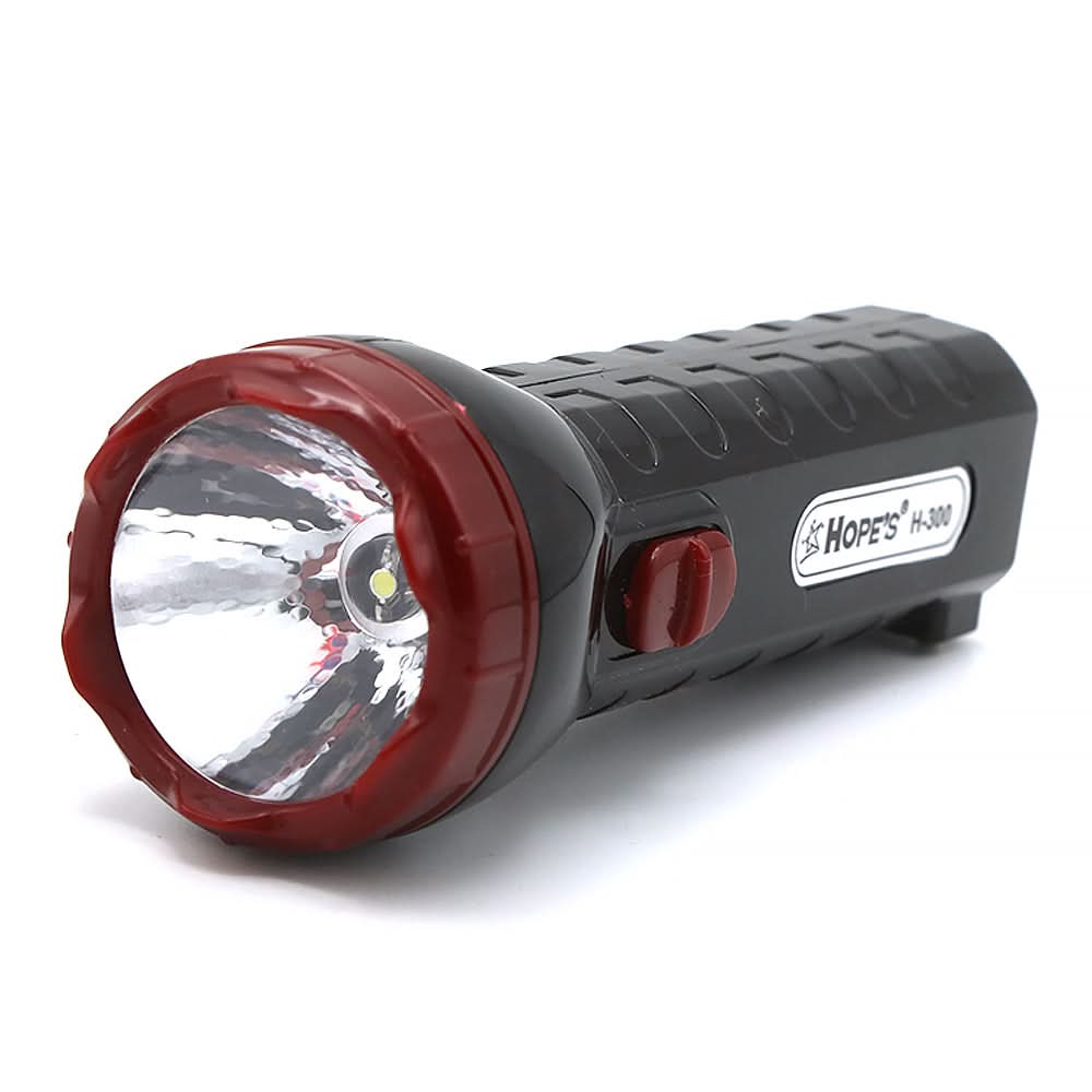 Hopes 1 LED Torch H-300 - Black, Home & Lifestyle, Emergency Lights & Torch, Chase Value, Chase Value