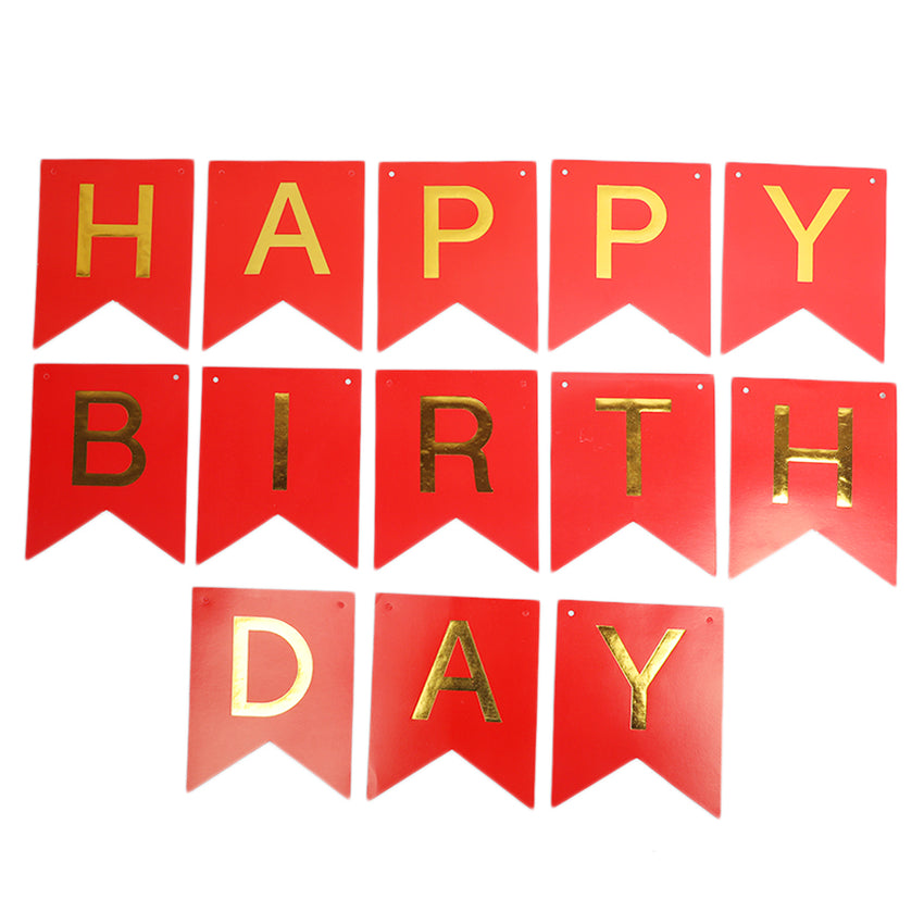 Happy Birthday Bunting - Red, Home & Lifestyle, Decoration, Chase Value, Chase Value