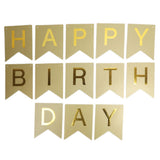 Happy Birthday Bunting - Golden, Home & Lifestyle, Decoration, Chase Value, Chase Value