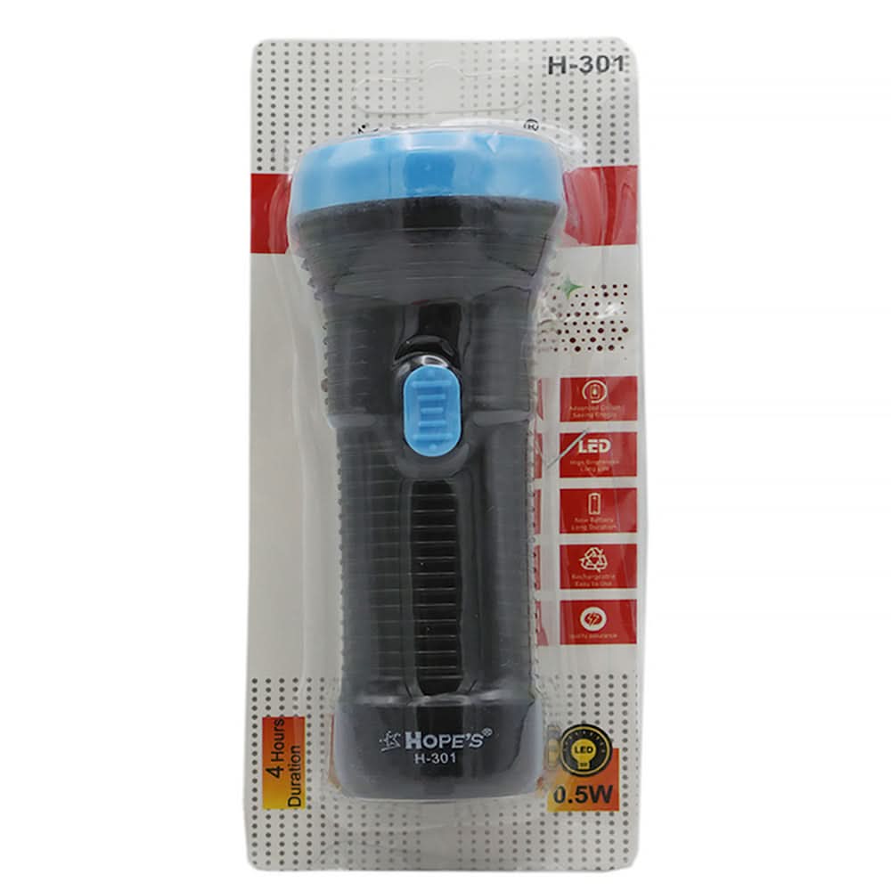 Hopes 1 LED Torch H-301 - Blue, Home & Lifestyle, Emergency Lights & Torch, Chase Value, Chase Value