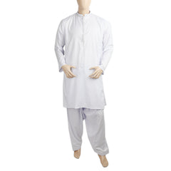Men's Mashriq Shalwar Embroidered Suit - White, Men, Shalwar Kameez, Chase Value, Chase Value