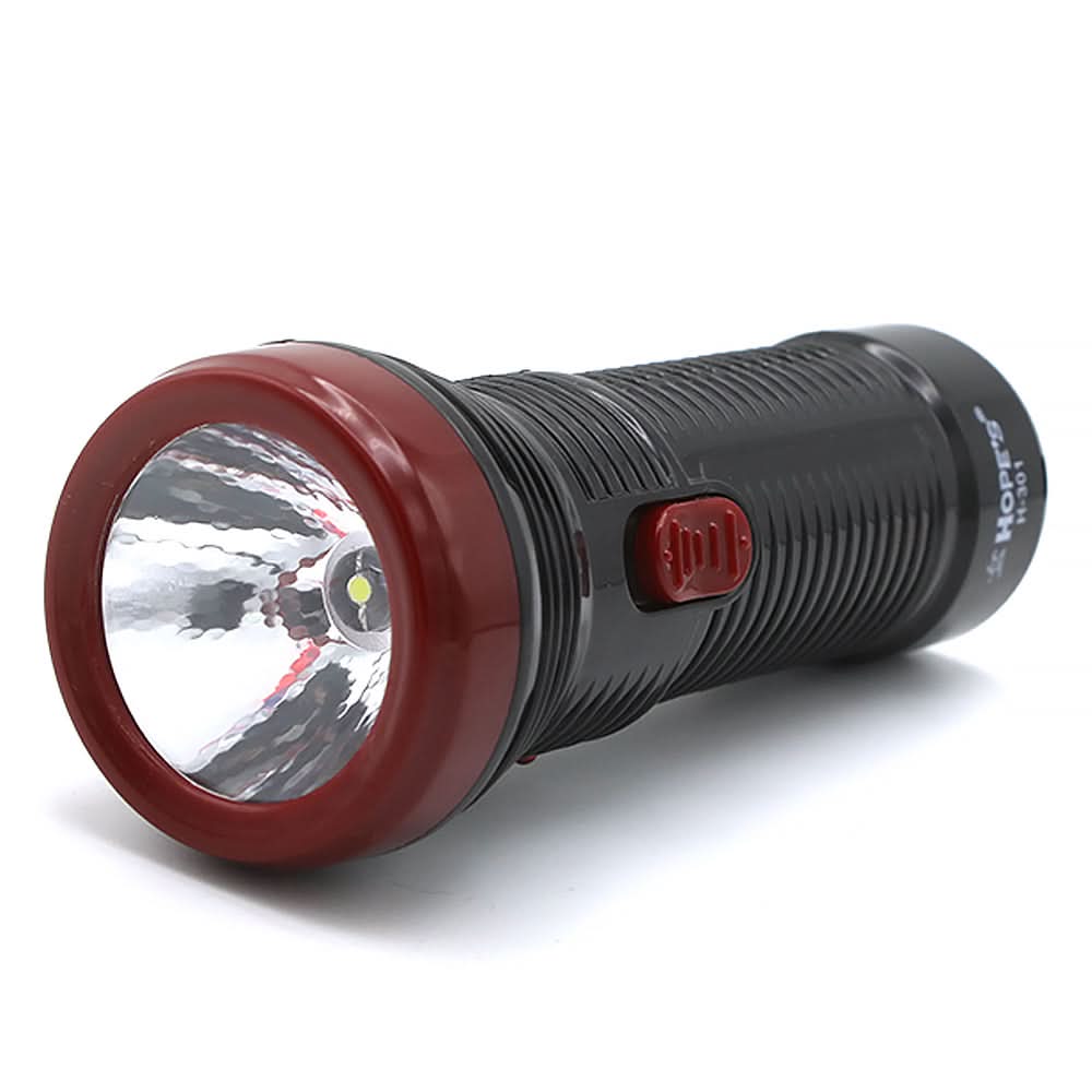 Hopes 1 LED Torch H-301 - Maroon, Home & Lifestyle, Emergency Lights & Torch, Chase Value, Chase Value