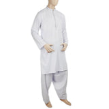 Men's Mashriq Shalwar Embroidered Suit - White, Men, Shalwar Kameez, Chase Value, Chase Value
