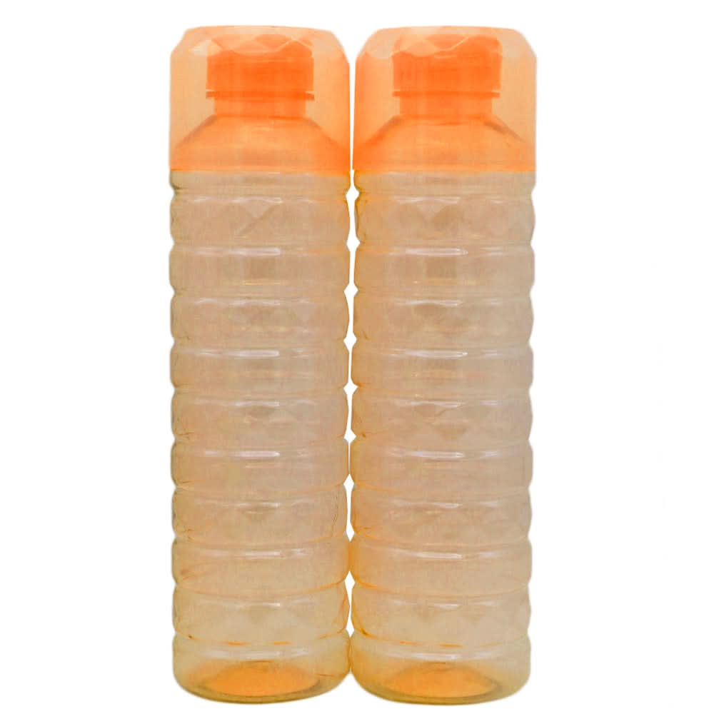 Glass Water Bottle (2 Pcs) - Orange, Kids, Tiffin Boxes And Bottles, Chase Value, Chase Value