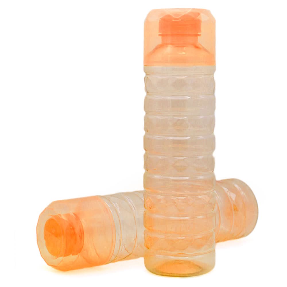 Glass Water Bottle (2 Pcs) - Orange, Kids, Tiffin Boxes And Bottles, Chase Value, Chase Value