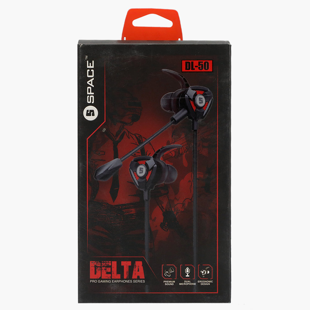 Delta Gaming Earphone Dl- 50 - Black, Hands Free / Head Phones, Chase Value, Chase Value