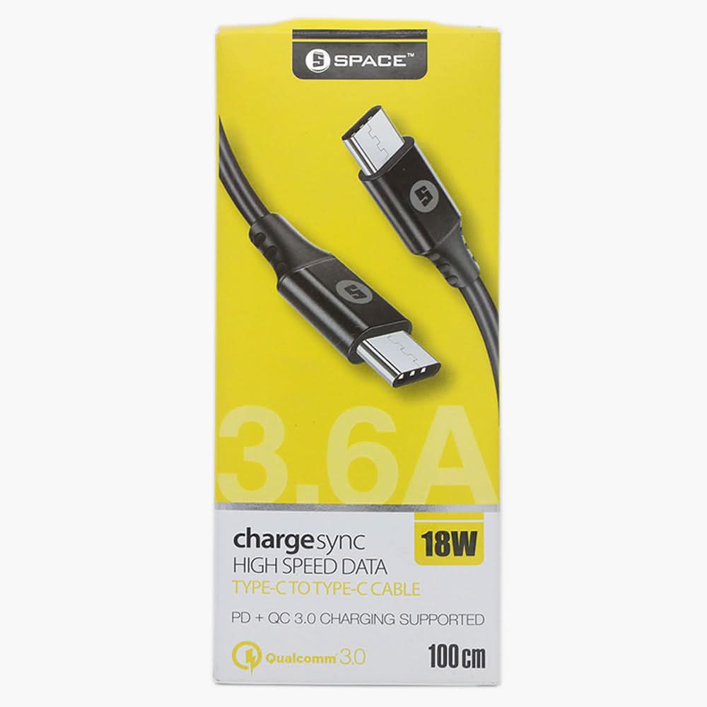 Type-C Cable CE- 470 - Black, USB Cables, Chase Value, Chase Value