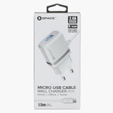 Wall Charger Micro Usb WC- 105 - White, USB Cables, Chase Value, Chase Value