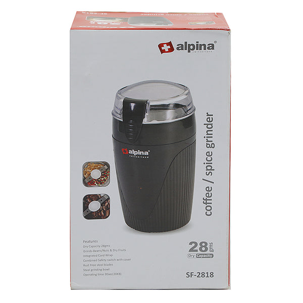 Coffee Spice Grinder Black 90W SF-2818, Home & Lifestyle, Juicer Blender & Mixer, Alpina, Chase Value