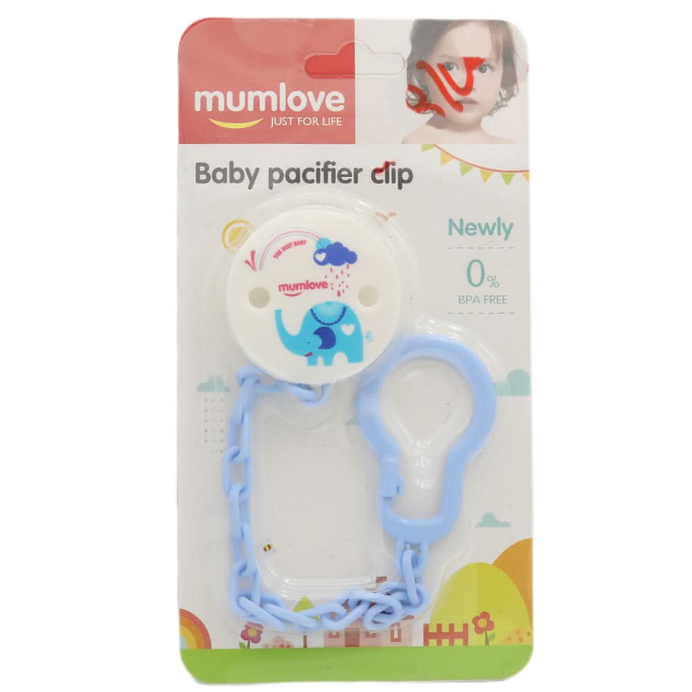 Mum Love Pacifier Chain P3637 - Light Blue, Kids, Feeding Supplies, Chase Value, Chase Value