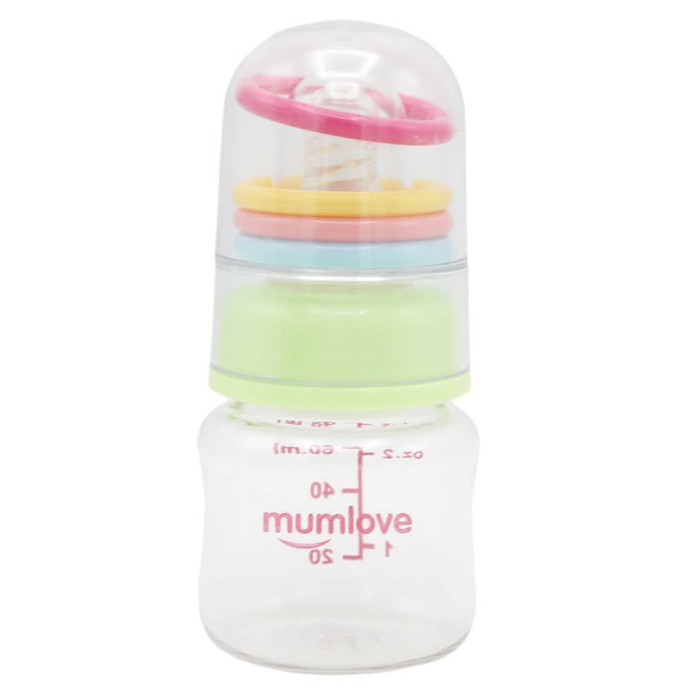 Mum Love Baby Bottle with Ring Bel 60ml B0371-C - Light Green, Kids, Feeding Supplies, Chase Value, Chase Value