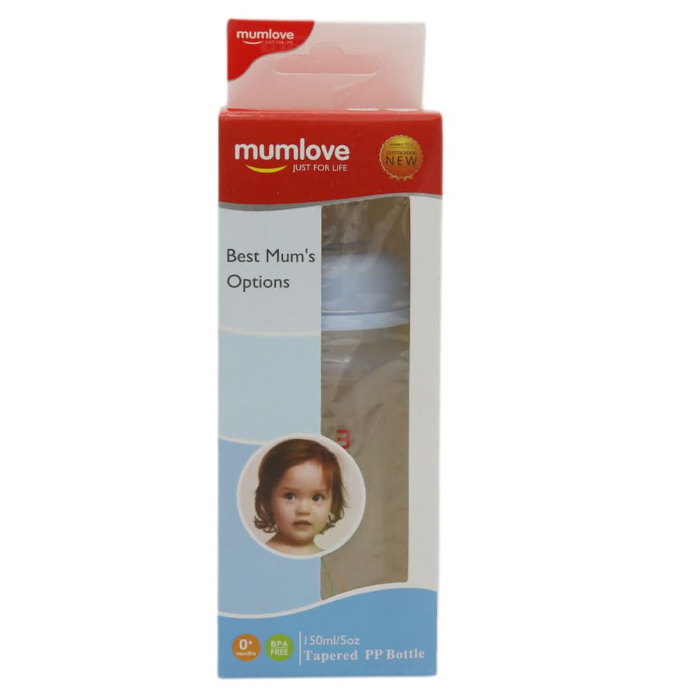 Mum Love Square Baby Bottle 150ml B0408 - Light Blue, Kids, Feeding Supplies, Chase Value, Chase Value