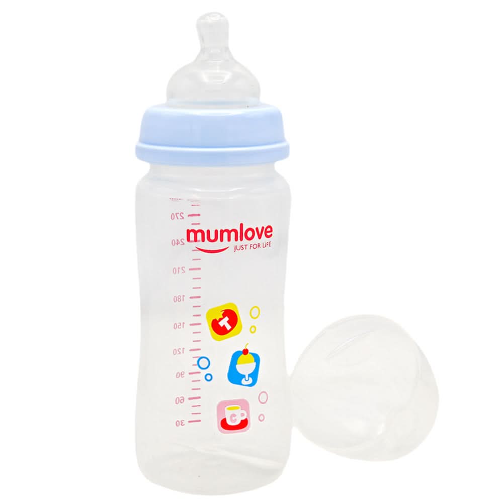 Mum Love Feeding Bottle Wide Neck 300ml MA6025 - Sky Blue, Kids, Feeding Supplies, Chase Value, Chase Value