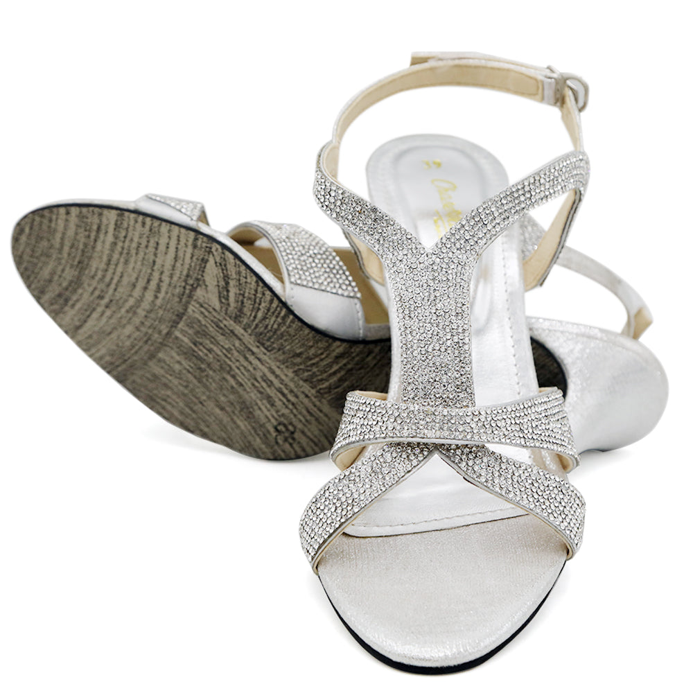 Women's Heel Sandal - Silver, Women Heels, Chase Value, Chase Value