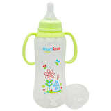 Mum Love Baby Bottle with Handle 300ml B806-B - Light Green, Kids, Feeding Supplies, Chase Value, Chase Value