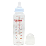 Mum Love Glass Bottle 240ml B1373 - Light Blue, Kids, Feeding Supplies, Chase Value, Chase Value