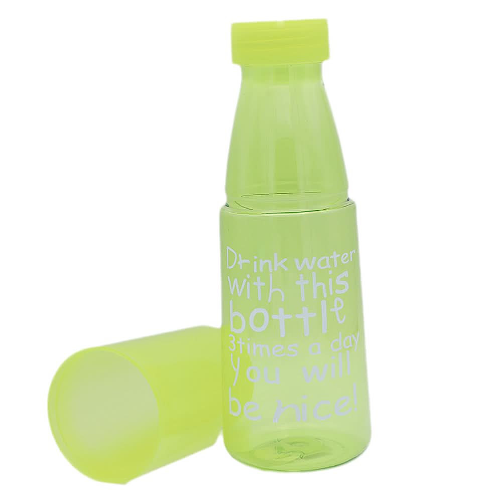 Plastic Bottle With Glass 6168 (Ka-1001) - Green, Home & Lifestyle, Glassware & Drinkware, Chase Value, Chase Value