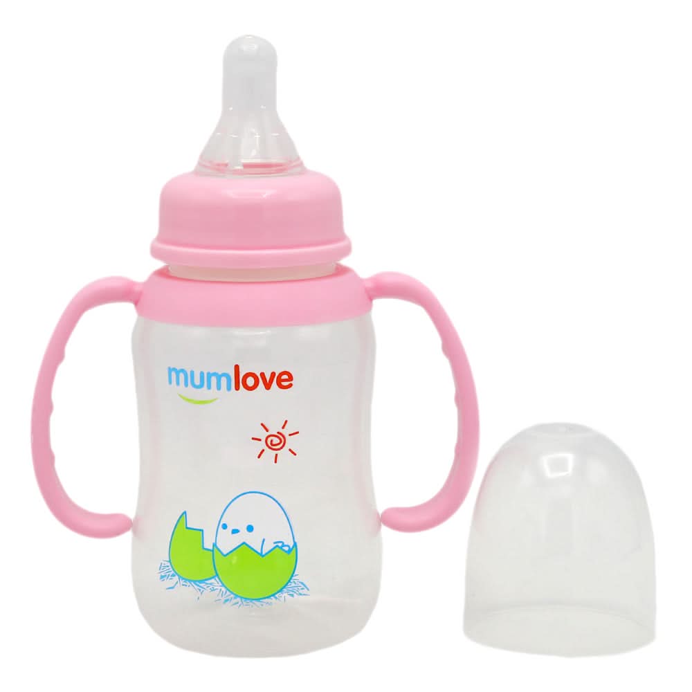 Mum Love Baby Bottle with Handle 150ml B406-B - Pink, Kids, Feeding Supplies, Chase Value, Chase Value