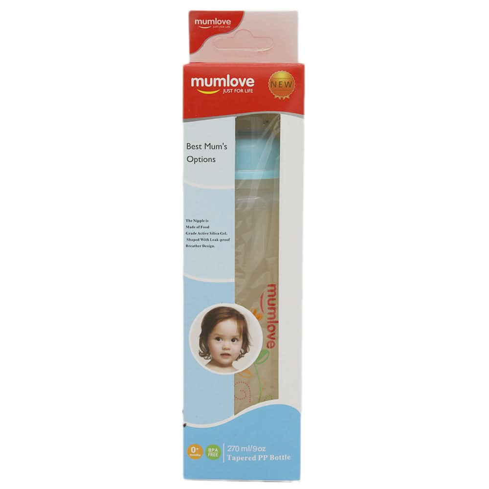 Mum Love Square Baby Bottle 270ml B0407 - Sky Blue, Kids, Feeding Supplies, Chase Value, Chase Value