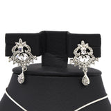 Women's American Diamond Locket Set - Silver, Women, Jewellery Set, Chase Value, Chase Value