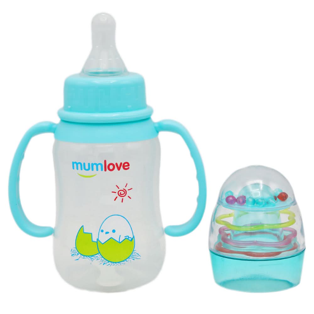 Mum Love Baby Bottle with Handle Ring 150ml B0328-B - Sky Blue, Kids, Feeding Supplies, Chase Value, Chase Value