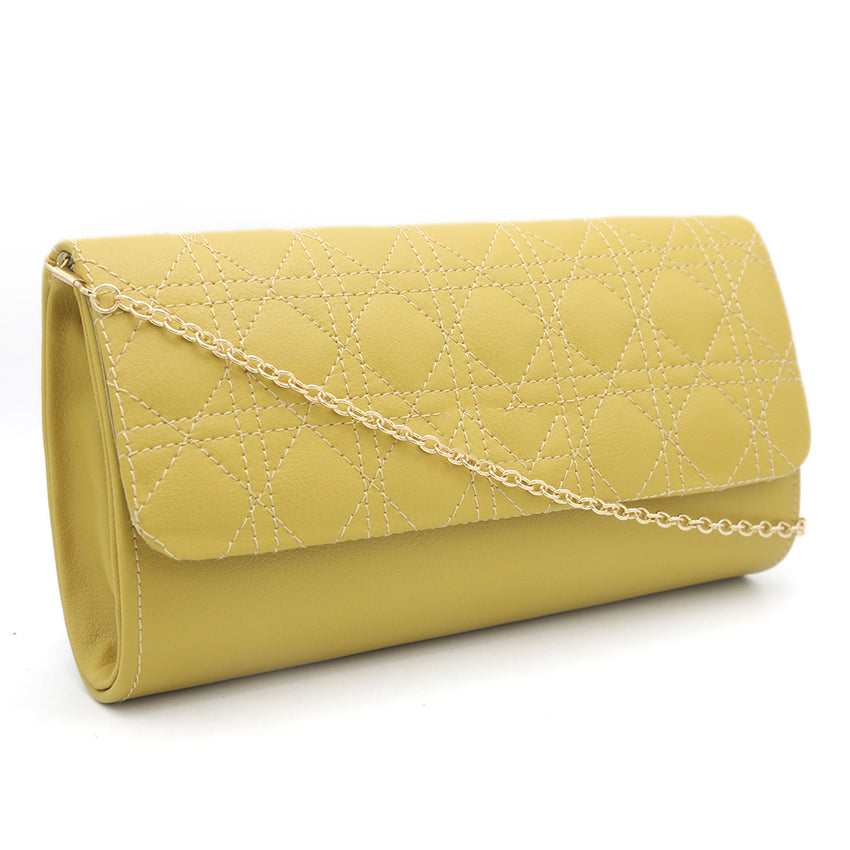 Women's Fancy Clutch 6960 - Mustard, Women, Clutches, Chase Value, Chase Value