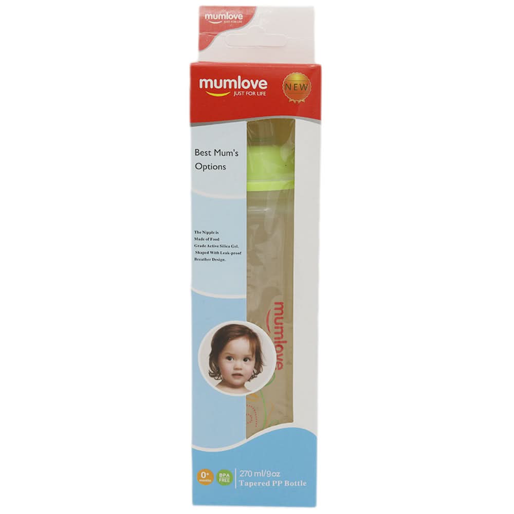 Mum Love Square Baby Bottle 270ml B0407 - Light Green, Kids, Feeding Supplies, Chase Value, Chase Value
