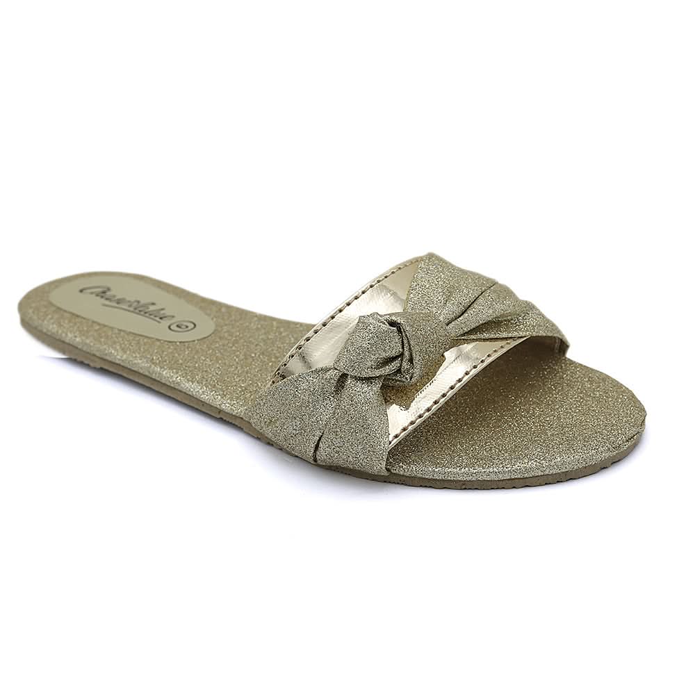 Women's Slippers S-06 - Golden, Women, Slippers, Chase Value, Chase Value