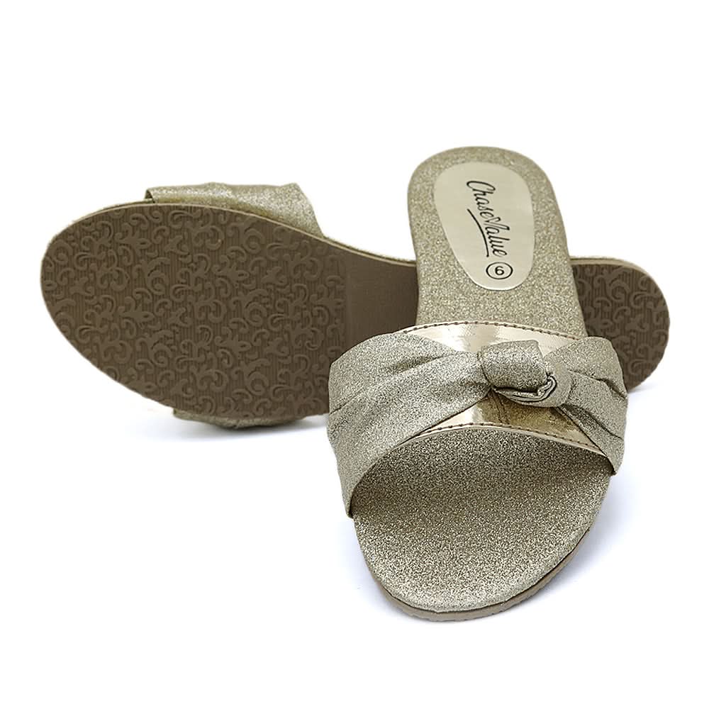Women's Slippers S-06 - Golden, Women, Slippers, Chase Value, Chase Value
