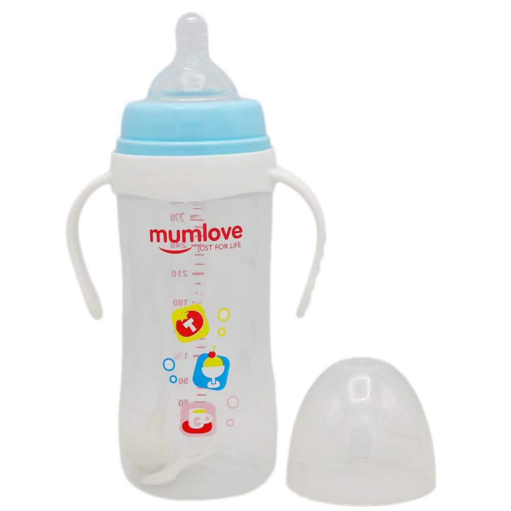 Mum Love Feeding Bottle Wide Neck 300ml MA6025 - Sky Blue, Kids, Feeding Supplies, Chase Value, Chase Value