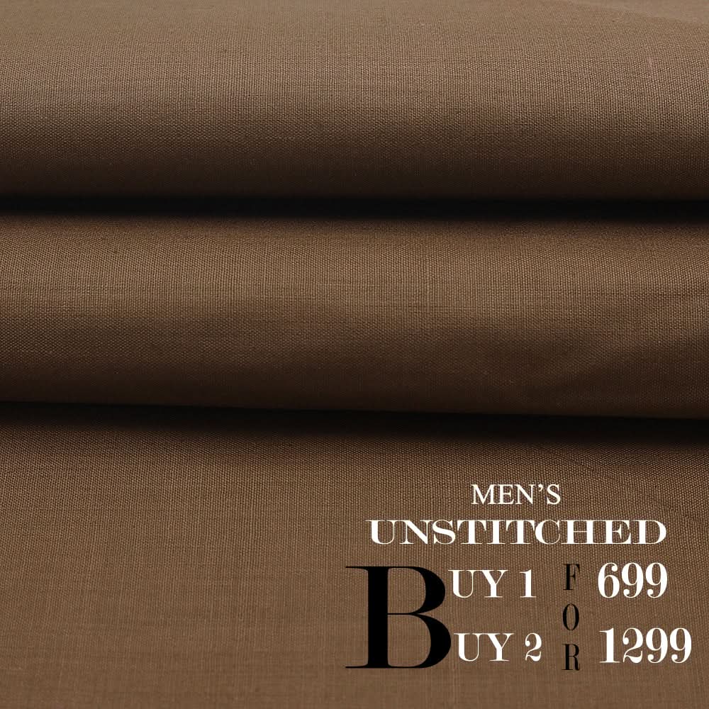 Men Wash & Wear Suit Fabric - Brown, Men, Unstitched Fabric, Chase Value, Chase Value